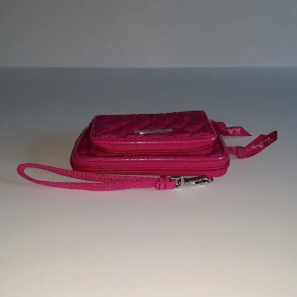 With Tag Vera Bradley On The Square bright fuchsia wristlet - Picture 6 of 9